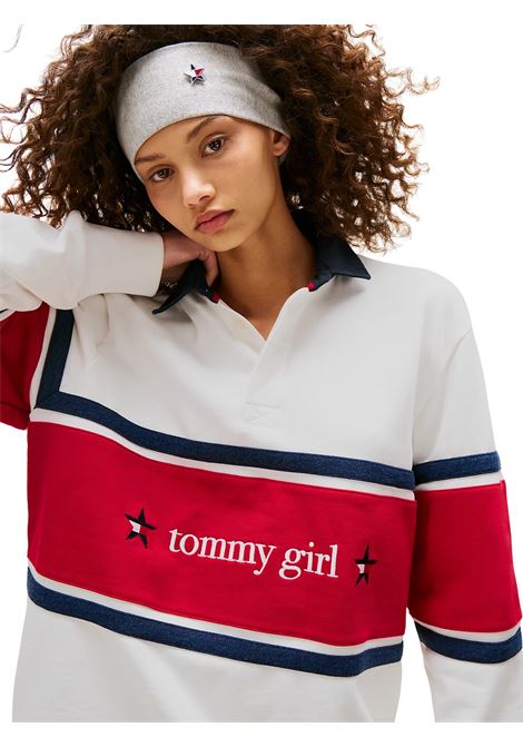 Polo rugby Tommy Girl relaxed fit con logo sul retro Tommy Hilfiger | DN0DN00068YBL